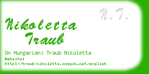 nikoletta traub business card